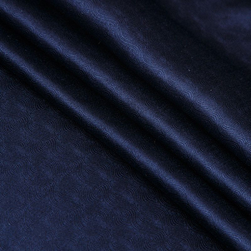 Шелк натуральный Armani 064-16288 темно-синий жаккардовый