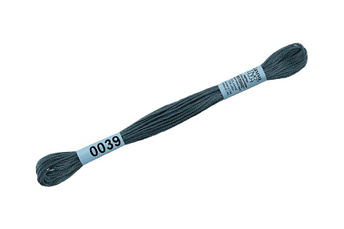 Нитки для вышивания Gamma мулине 8 м 0039 серо-голубой