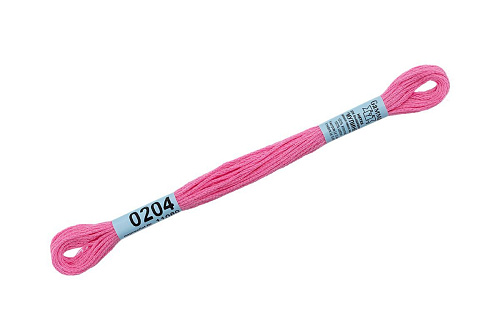 Нитки для вышивания Gamma мулине 8 м 0204 ярко-розовый