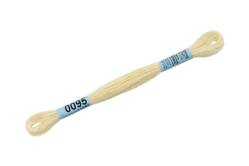 Нитки для вышивания Gamma мулине 8 м 0095 светло-кремовый