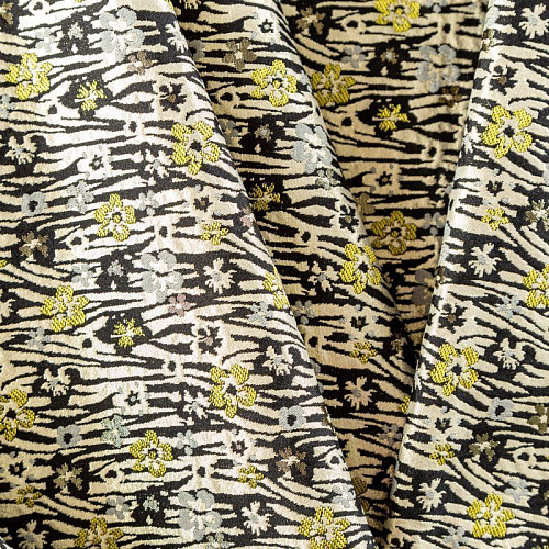 Жаккард с люрексом 017-03666 песочно-черный