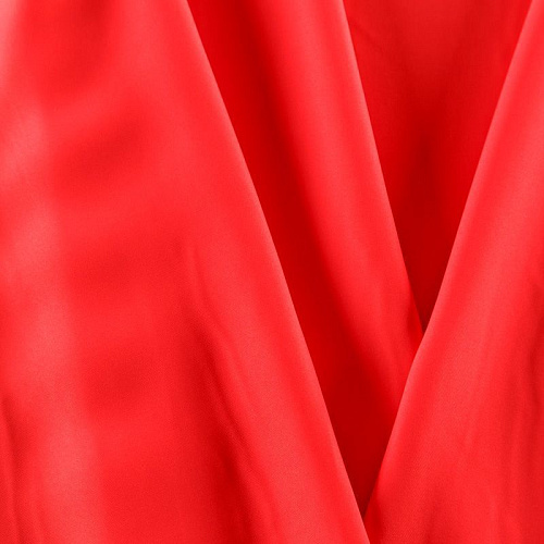 Креп стрейч 026-09720 красный однотонный