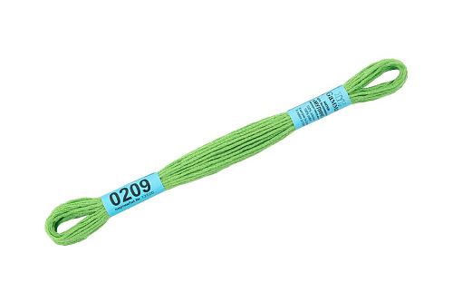 Нитки для вышивания Gamma мулине 8 м 0209 светло-зеленый