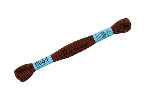 Нитки для вышивания Gamma мулине 8 м 0055 шоколадный