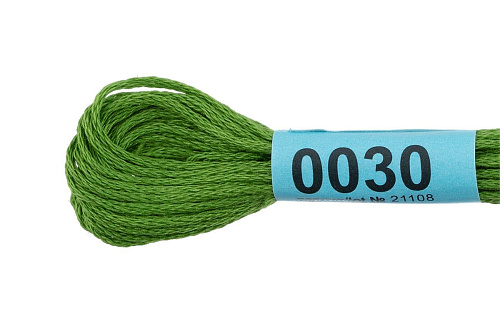Нитки для вышивания Gamma мулине 8 м 0030 травяной