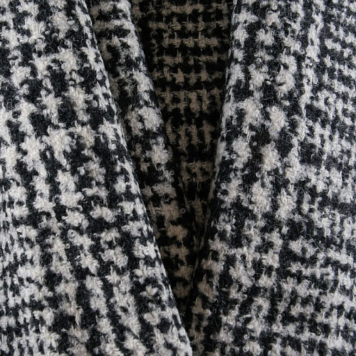Ткань пальтовая 040-11979 серо-черный