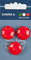 Пуговицы SANDRA 20.5 мм пластик 3 шт CARD056 красный