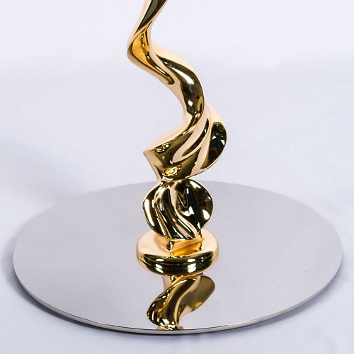 Столик журнальный d-40 см BJ-22840-white металл/камень
