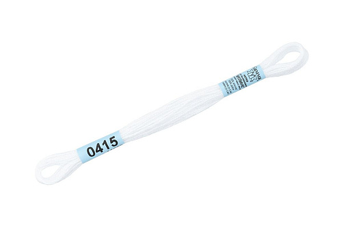 Нитки для вышивания Gamma мулине 8 м 0415 белый