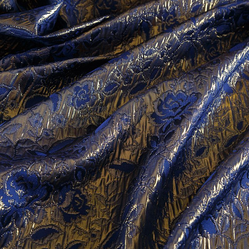 Жаккард 017-16730 золотисто-синий