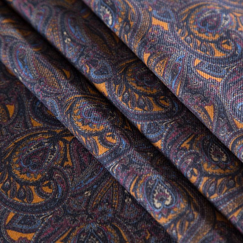 Шерсть плательная Etro 066-19191 пыльно-фиолетовый принтованный