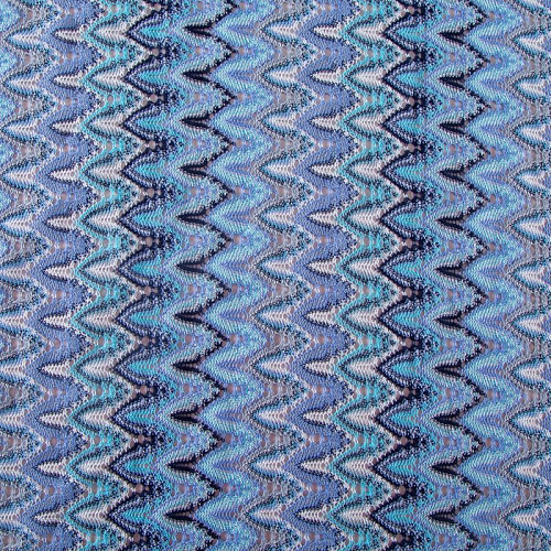 Трикотаж ажурный Missoni 056-20086 голубой мультиколор